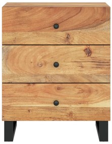 Mesa de cabeceira 50x33x62 cm acácia maciça/derivados madeira