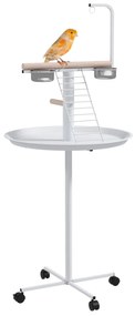 PawHut Comedouro para Pássaros de Exterior com Rodas Ø60x138 cm Comedo