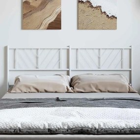 Cabeceira de cama 135 cm metal branco