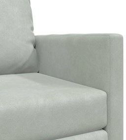 Sofá de Andar vidaXL Individual Conversível Veludo 74x77x81 cm Cinza C