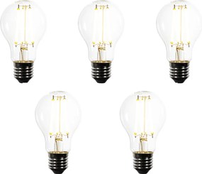 Conjunto de 5 Lâmpadas LED E27 Reguláveis A60 Transparentes 7.2W 1521lm 3000K
