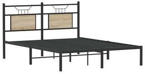 Estrutura cama s/ colchão derivados de madeira carvalho sonoma
