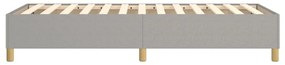 Estrutura de cama sem colchão 100x200 cm tecido cinzento-claro