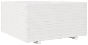 Vaso/floreira de jardim 90x90x49,5 cm pinho maciço branco
