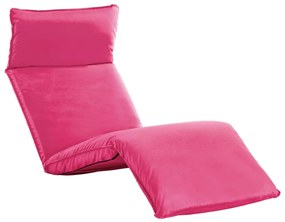 Espreguiçadeira dobrável tecido oxford rosa