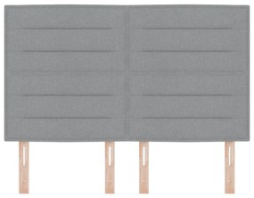 Cabeceira Design Linhas Cinza Claro 140 cm Tecido