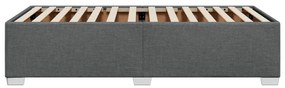 Estrutura de cama sem colchão 90x190 cm tecido cinzento-escuro