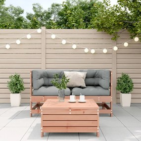 3 pcs conj. lounge jardim c/ almofadões madeira douglas maciça