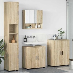 vidaXL Conjunto de Móveis para Banheiro 4 pcs Carvalho sonoma