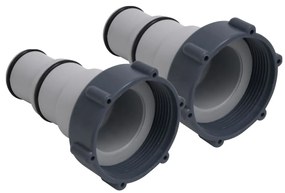 vidaXL Adaptadores mangueira de piscina 2 pcs plástico