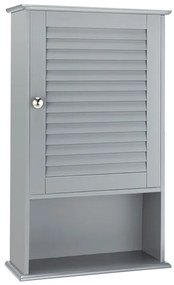 Armário de armazenamento de grande capacidade com porta de veneziana única para banheiro - branco