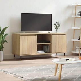 vidaXL Móvel de TV 104x35x50 cm derivados de madeira carvalho sonoma