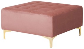 Sofá de canto 4 lugares com repousa-pés em veludo rosa à esquerda ABERDEEN Beliani