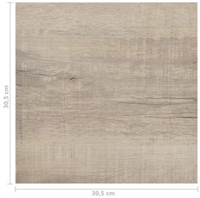 Tábuas soalho autoadesivas 20 pcs 1,86m² PVC cinza-acastanhado