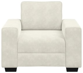 Poltrona 60 cm veludo creme