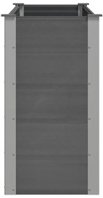 Canteiro elevado para jardim WPC 150x50x91 cm cinzento