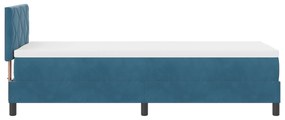 Cama Box com Colchão vidaXL Azul Escuro 80x200 cm Veludo
