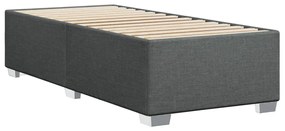 Estrutura de cama sem colchão 90x200 cm tecido cinzento-escuro