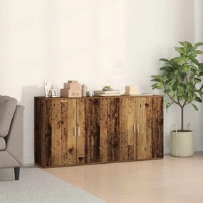 vidaXL Cristaleiras 2 pcs Madeira Velha 79x38x80 cm Madeira Derivada