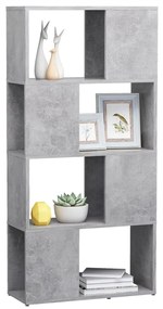 Estante/divisória 60x24x124,5 cm cinzento cimento
