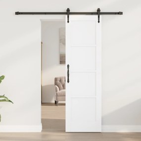 Porta Deslizante vidaXL com Conjunto de Ferragens Branca 61x198.5 cm M