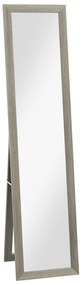 HOMCOM Espelho Pé Retangular Corpo Inteiro Parede 37x155 cm Estrutura Madeira Elegante Cinza | Aosom Portugal