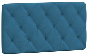 Cama com colchão 100x200 cm veludo azul