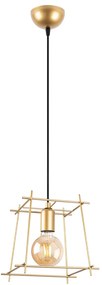 Candeeiro de Teto Coman – Ouro Brilhante – 24 x 24 x 122 cm