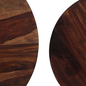 Conj. mesas de centro 2 pcs madeira de acácia maciça 60x35 cm