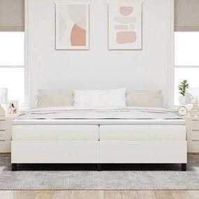 Cama Box de Primavera vidaXL Creme 200x200 cm Tecido de Corduroy
