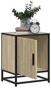 Mesa de cabeceira sonoma carvalho 40x31x50 cm madeira e metal
