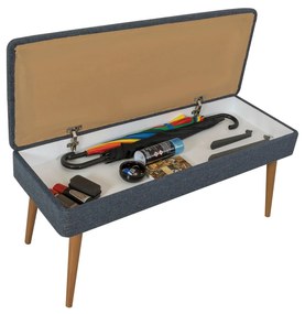 Conjunto de Mobiliário de Entrada Vegas – Branco e Azul Escuro – Medid