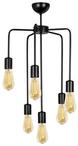 Candeeiro Suspenso Denge – Preto – 46 cm de Diâmetro, 81 cm de Altura