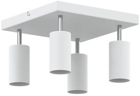 Spotlight de Teto 4 Vias Ajustável Branco GU10