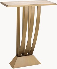 Mesa de consola com tampo em travertino Beau Deco
