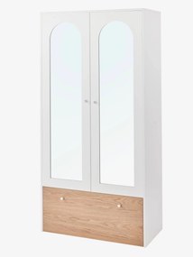 Armário com 2 portas + espelho, ROMA branco