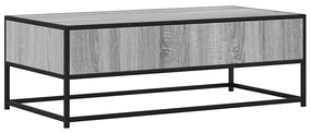 Mesa de centro 100x50x35cm deriv. madeira/metal cinzento sonoma