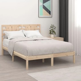 vidaXL Cama sem colchão 200x200 cm madeira de pinho maciça