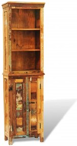 Estante vintage de madeira reciclada maciça