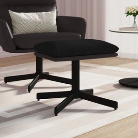 vidaXL Apoio de pés 60x60x36 cm tecido/couro artificial preto