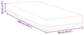 Colchões Branco, Azul 90 x 200 cm