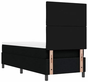 Cama Box com Colchão e Luz LED Preta, 80 x 200 cm de Tecido