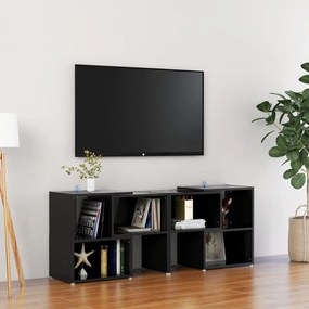 Móvel de TV 104x30x52 cm derivados de madeira preto brilhante