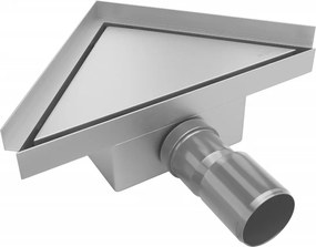Mexen Flat-T M13 ralo de piso triangular 20 x 20 cm, inox - 1010320