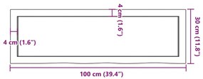 Prateleira de parede 100x30x6 cm carvalho tratado cinza-escuro