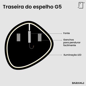 Espelho atípico com LED G5