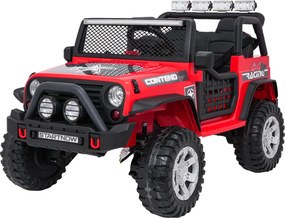 Jipe elétrico para Crianças 12V Jeep BEAST 4x4, Rodas de espuma EVA, Assento Couro ecológico Vermelho