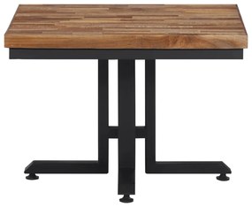 Mesa de centro 55x55x40 cm teca recuperada maciça