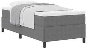 Estrutura de Cama vidaXL Cinzento-claro 90x200 cm Tecido de Corduroy