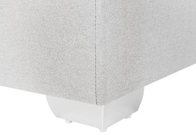 Cama de casal continental em tecido cinzento claro 160 x 200 cm PRESIDENT Beliani